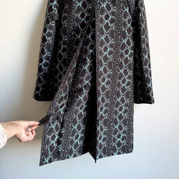DIANE VON FURSTENBERG Bold Print Black 2 Piece Set - Sheath Dress & Jacket - Picture 7 of 15